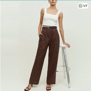Reformation vesta linen trousers